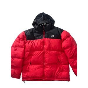 Vintage The North Face Nuptse 700 Down Puffer Jacket Red Black Size L
